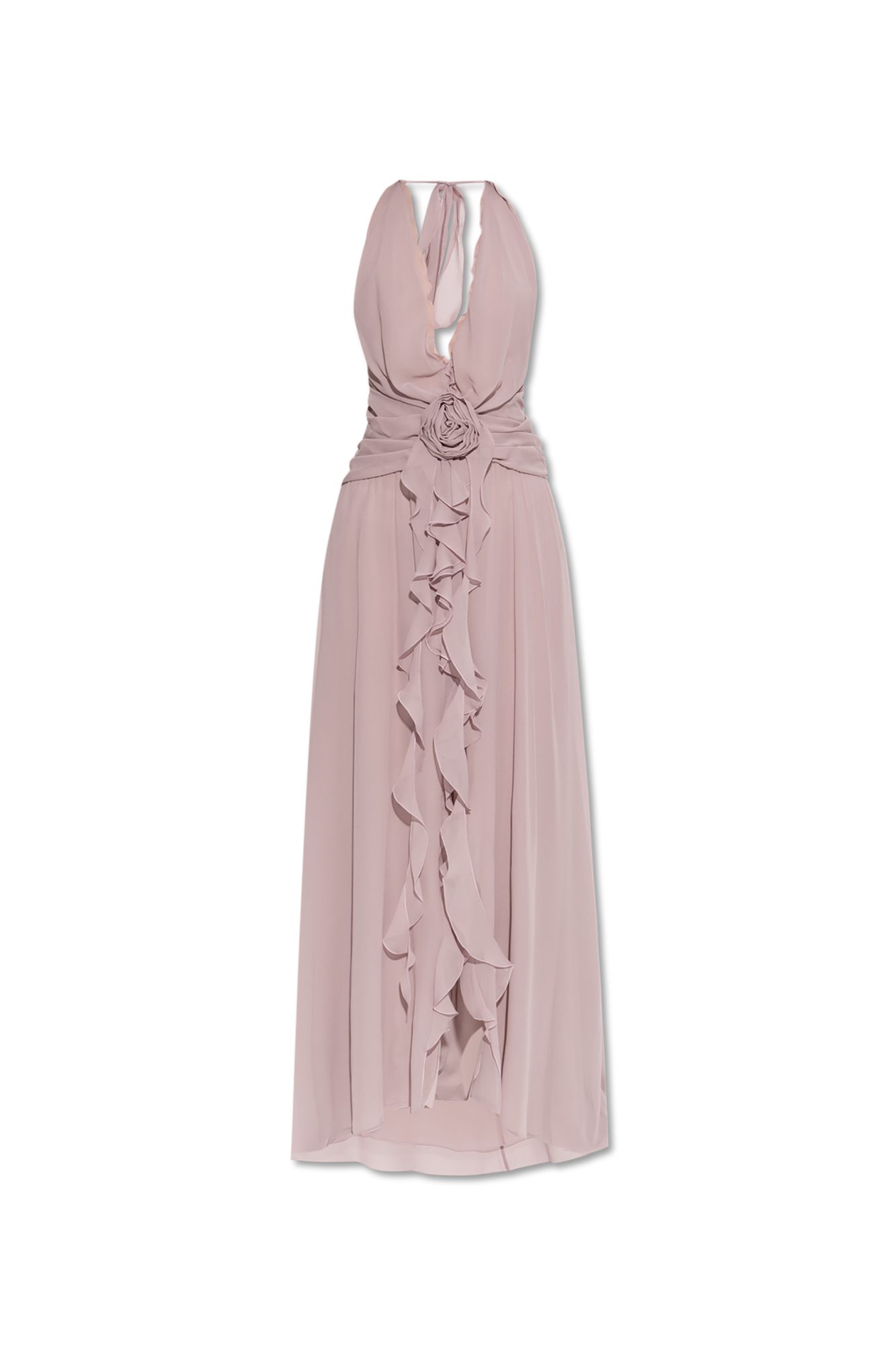 VIP【関税送料無料】希少 BLUMARINE PINK SILK DRESS abito_in_duchesse_stampa_liqui